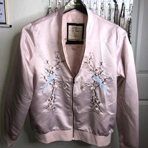 Cherry blossom bomber jacket